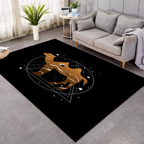 Image of Brown Camel Triangle Zodiac SWDD4239 Rug
