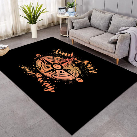 Image of Find Your Own Way - Vintage Compass Zodiac SWDD4240 Rug