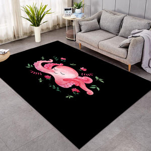 Cute Floral Pink Octopus  SWDD4287 Rug