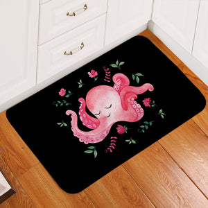 Cute Floral Pink Octopus SWDD4287 Door Mat