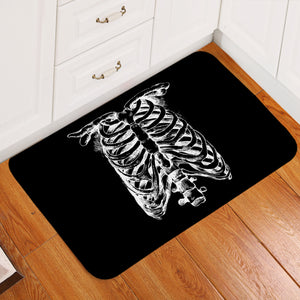 B&W Skeleton Sketch SWDD4292 Door Mat