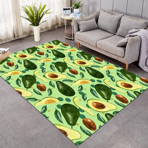 Avocado Monogram Green Theme SWDD4294 Rug