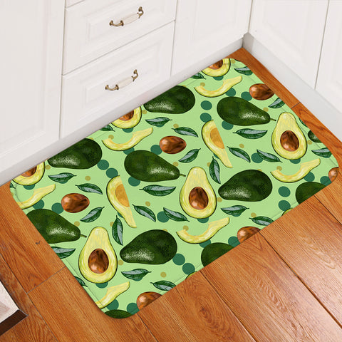 Image of Avocado Monogram Green Theme SWDD4294 Door Mat