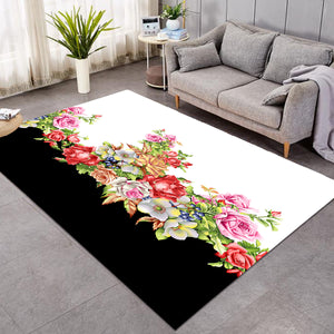 Multi Flowers B&W Theme SWDD4295 Rug