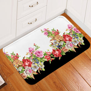 Multi Flowers B&W Theme SWDD4295 Door Mat