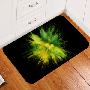 Green & Yellow Splash Black Theme SWDD4301 Door Mat