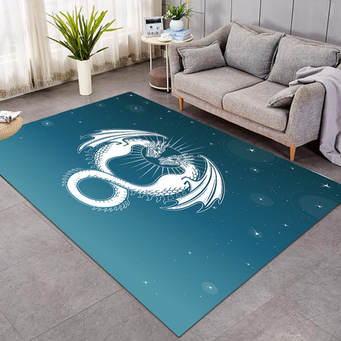 Image of Facing Europe Dragonfly Turquoise Theme SWDD4304 Rug