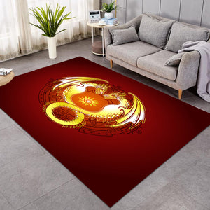 Facing Yellow Europe Dragonfly Fire Theme SWDD4305 Rug