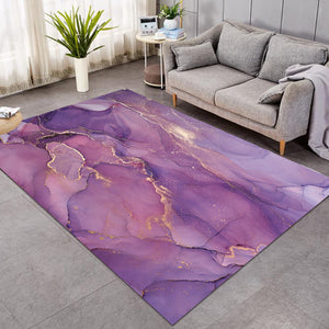 Golden Splash Shade Of Plum Purple SWDD4313 Rug