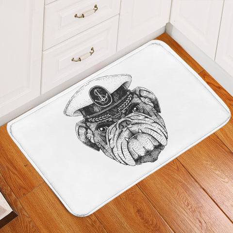 Image of B&W Ship Captain Dog SWDD4323 Door Mat