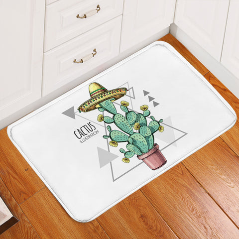 Image of Westside Cartoon Cactus Triangle Illustration  SWDD4324 Door Mat