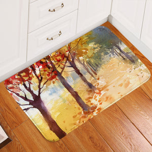 Summer Maple Trees Forest Watercolor Painting SWDD4400 Door Mat