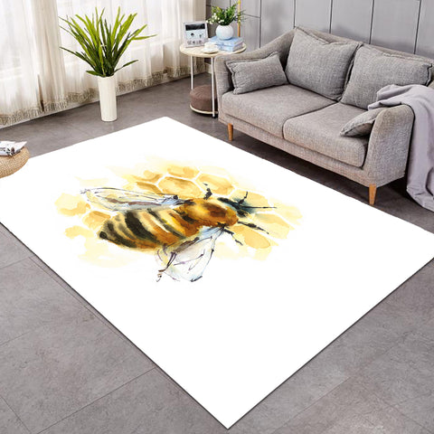 Image of Queen Bee Watercolor Painting SWDD4404 Rug