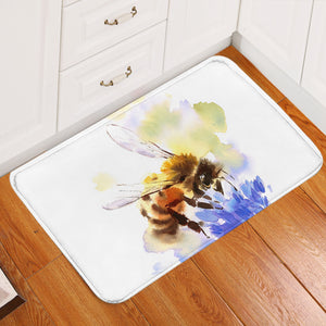 Flying Bee Watercolor Painting  SWDD4405 Door Mat