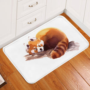 Lazy Orange Racoon Watercolor Painting SWDD4411 Door Mat