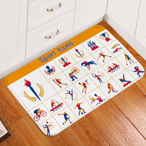 Image of Olympic Sports Icon Illustration SWDD4421 Door Mat