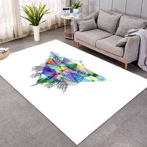 Dreamcatcher Sketch Colorful Triangles Background SWDD4422 Rug