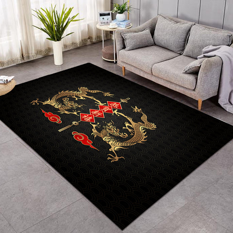 Image of Twin Chinese Golden Dragon SWDD4429 Rug