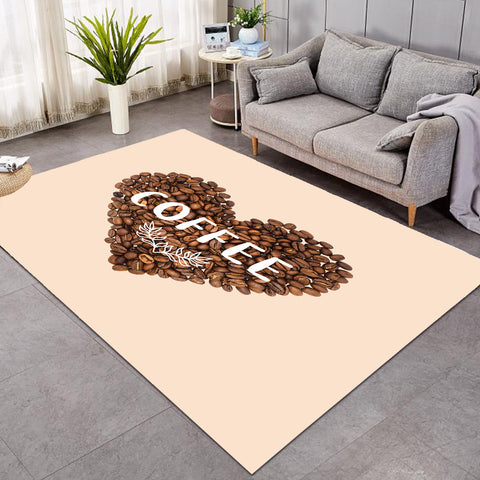 Image of Love In Coffee Bean - Heart Shape  SWDD4436 Rug