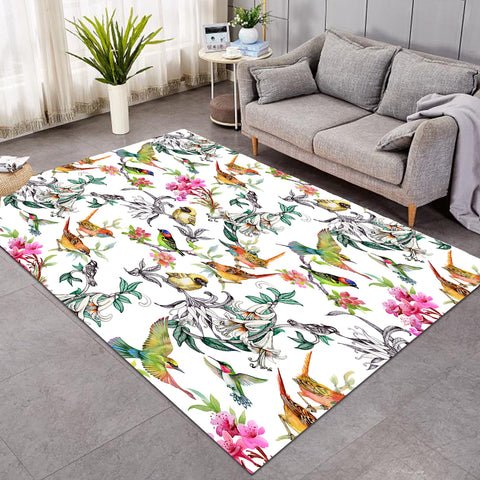 Image of Multi Birds On Branchs SWDD4441 Rug