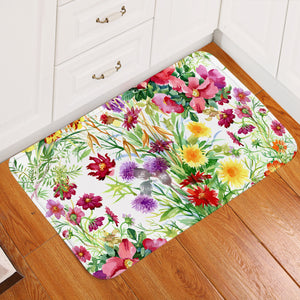 Multi color Flowers In The Forest SWDD4443 Door Mat
