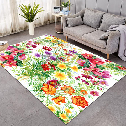 Image of Colorful Flowers In The Forest SWDD4443 Rug