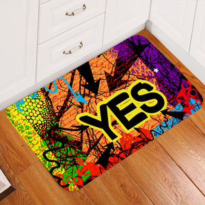 YES Colorful Vintage Destressed Pattern SWDD4488 Door Mat
