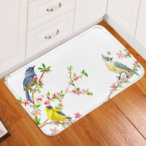 Image of Birds On Blossom Branchs SWDD4492 Door Mat