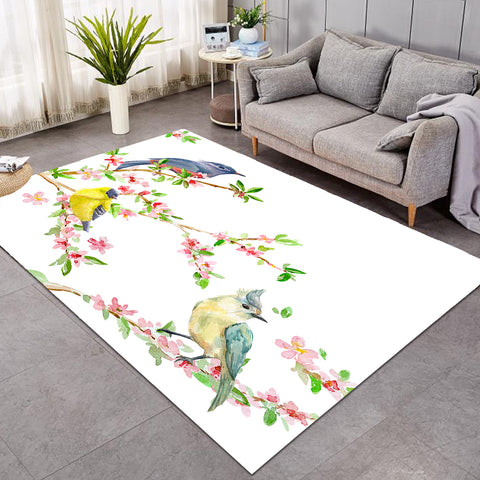 Image of Birds On Blossom Branchs SWDD4492 Rug