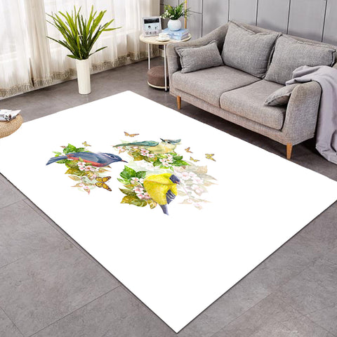 Image of Sunbirds, Butterflies And Flowers  SWDD4493 Rug