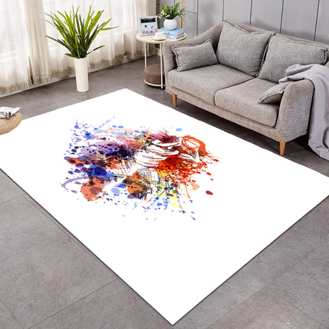 Image of Colorful Spray Jumpman Basketball SWDD4497 Rug