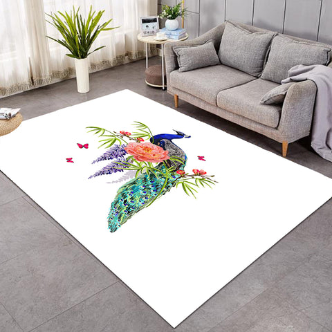 Image of Beautiful Floral Peacock  SWDD4502 Rug