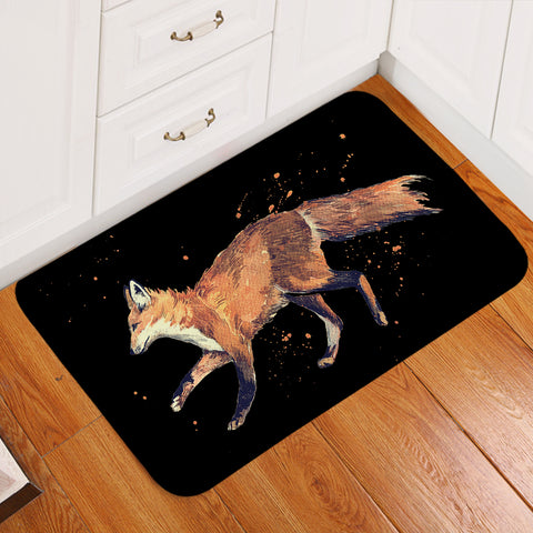 Image of Real Fox Orange Splatter Brush SWDD4508 Door Mat