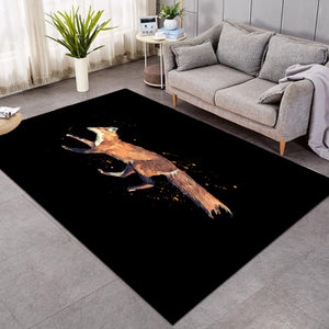 Real Fox Orange Splatter Brush  SWDD4508 Rug