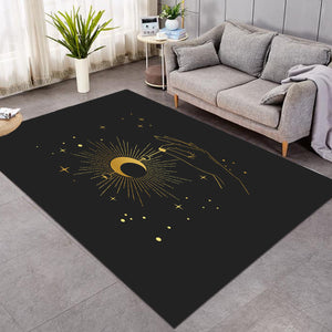 Golden Hand Holding Moon Light SWDD4514 Rug