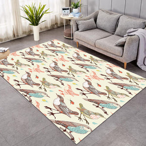 Retro Sunbirds Old School Art  SWDD4521 Rug