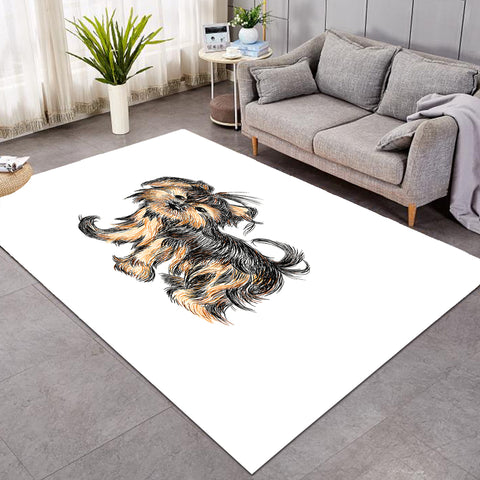 Image of Retro Art Schnauzer Drawing  SWDD4523 Rug