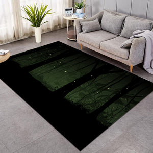 Night Palm Trees Forest Green Light SWDD4531 Rug