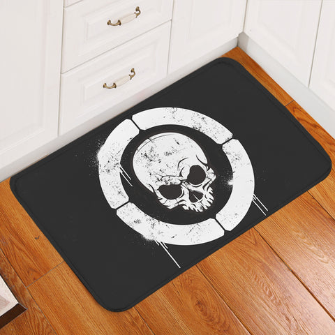 Image of B&W Military Skull Spray SWDD4534 Door Mat