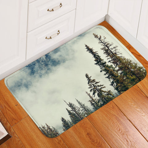 Image of Pine Plants Fog Landscape  SWDD4539 Door Mat