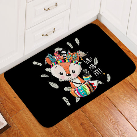 Image of Cute Cartoon Aztec Fox - Wild & Free SWDD4541 Door Mat