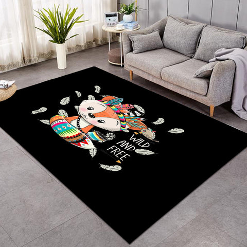 Image of Cute Cartoon Aztec Fox - Wild & Free SWDD4541 Rug