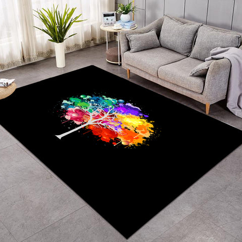 Image of Colorful Spray Leaves Plant  SWDD4545 Rug