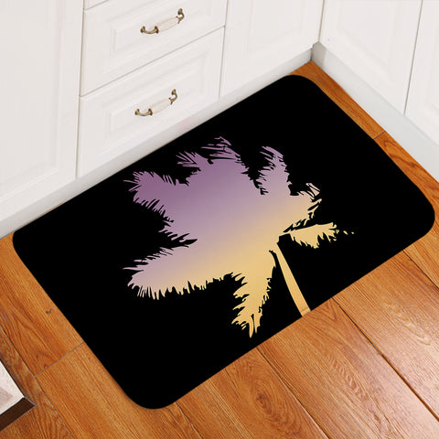 Image of Gradient Purple Yellow Coconut Plant Shape SWDD4546 Door Mat