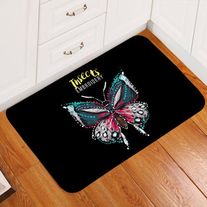 Colorful Butterfly Embroidery Effect SWDD4583 Door Mat