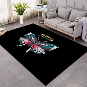 Colorful Butterfly Embroidery Effect SWDD4583 Rug