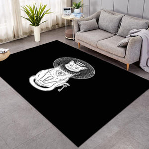 Royal White Cat Crown SWDD4587 Rug