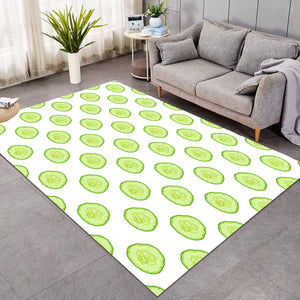 Multi Cucumber White Theme SWDD4594 Rug