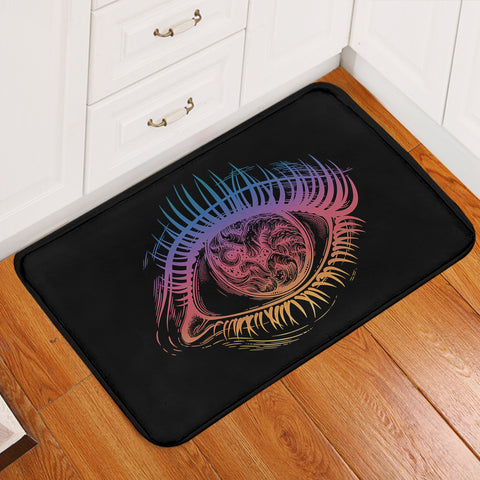 Image of Colorful Eye Black Theme SWDD4601 Door Mat
