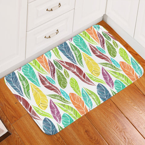 Image of Multi Colorful Feather SWDD4640 Door Mat